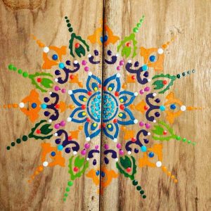 Bloques Madera Pintado a Mano